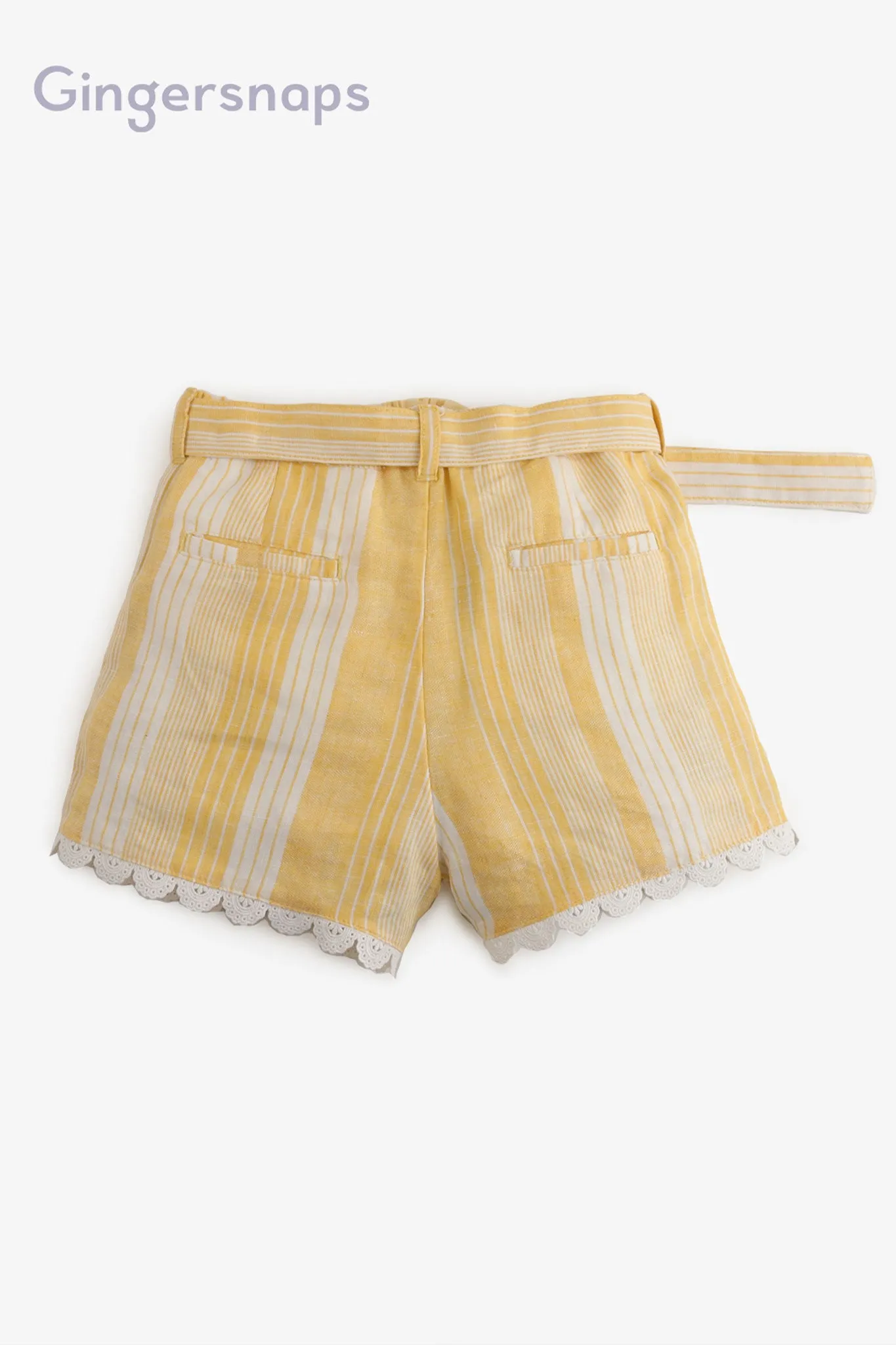 Gingersnaps Shorts with Raffia Belt