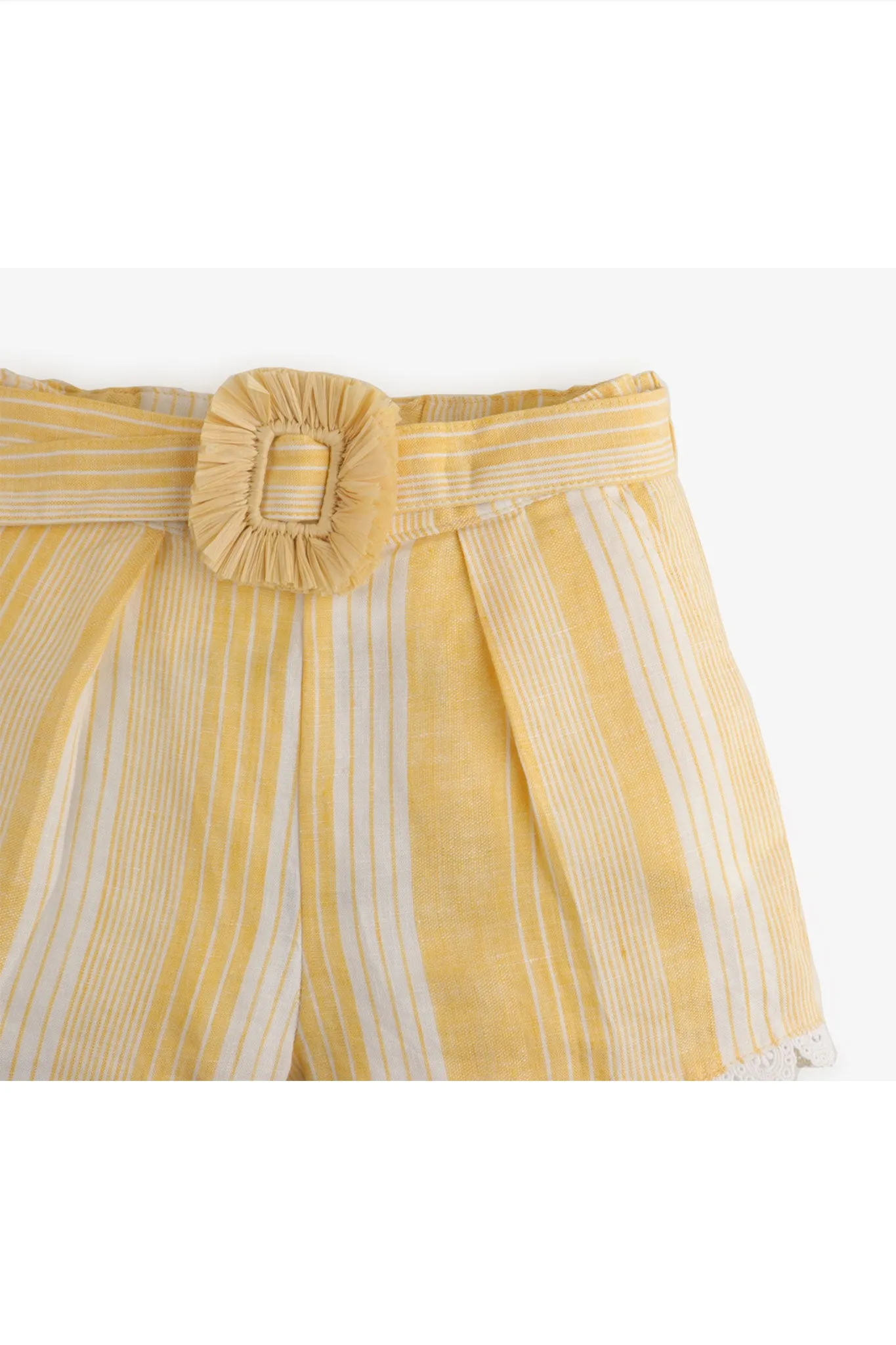 Gingersnaps Shorts with Raffia Belt