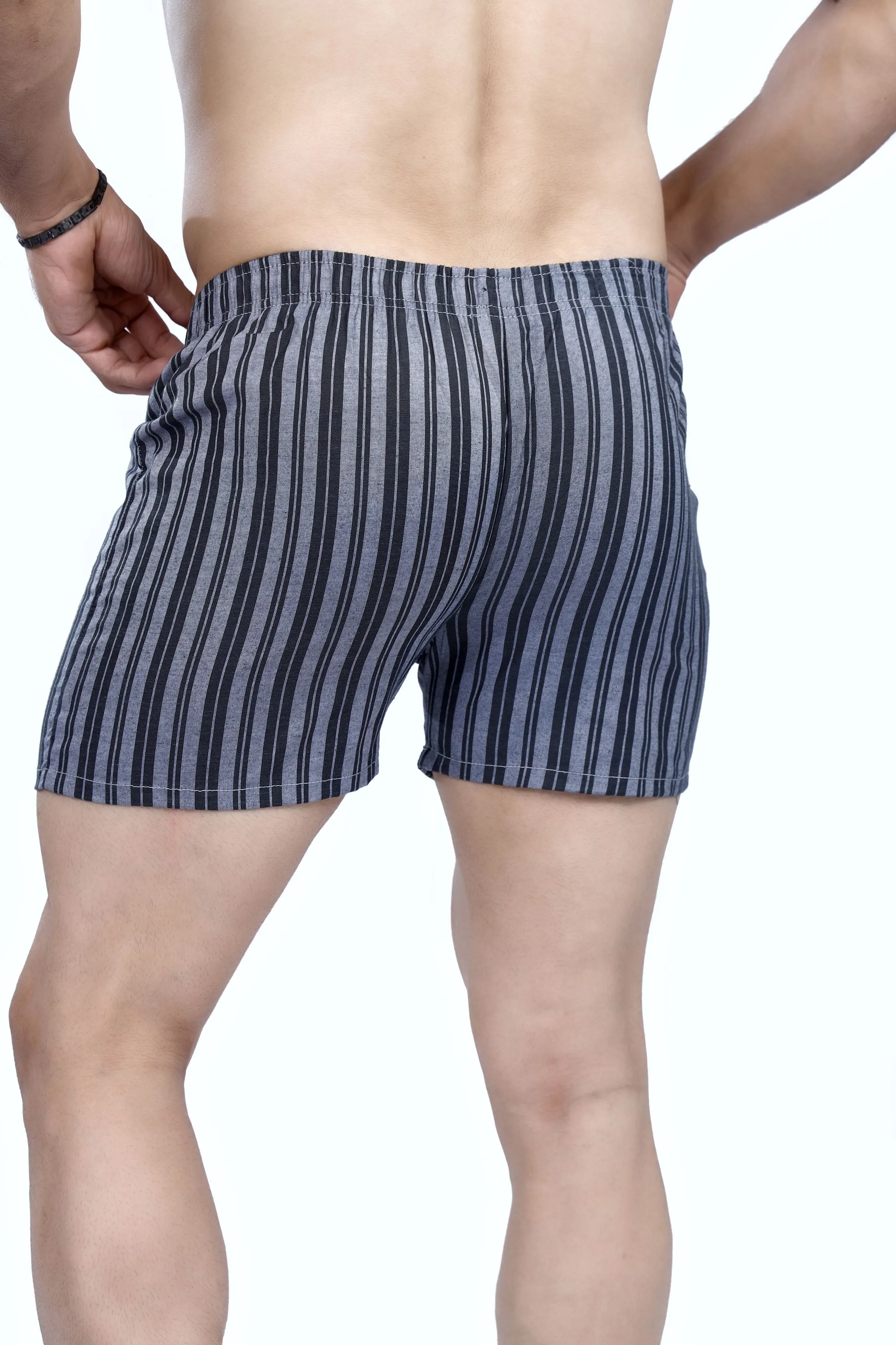 Gray Stripe Boxer Short