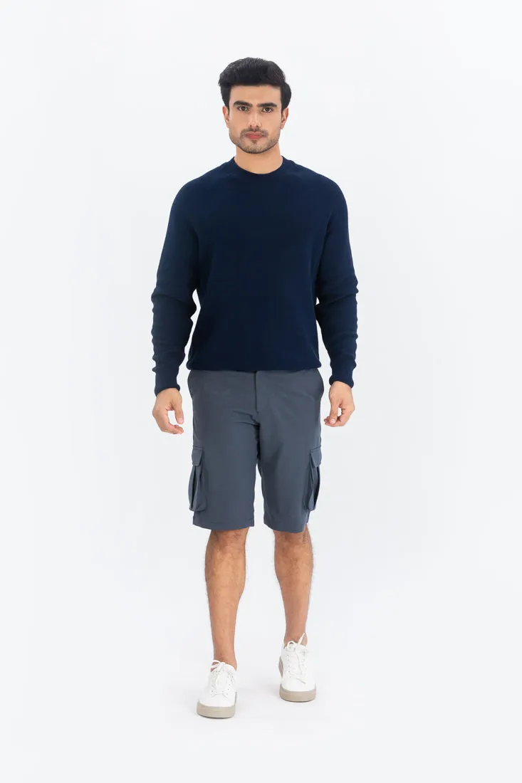 Grey All Weather Stretch Cargo Shorts