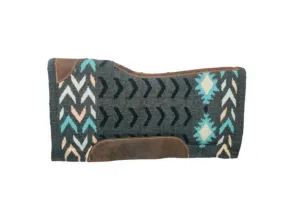 Grey, Teal, & Cream Memory Felt Saddle Pad