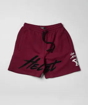 Hellcat Fleece Shorts - Burgundy