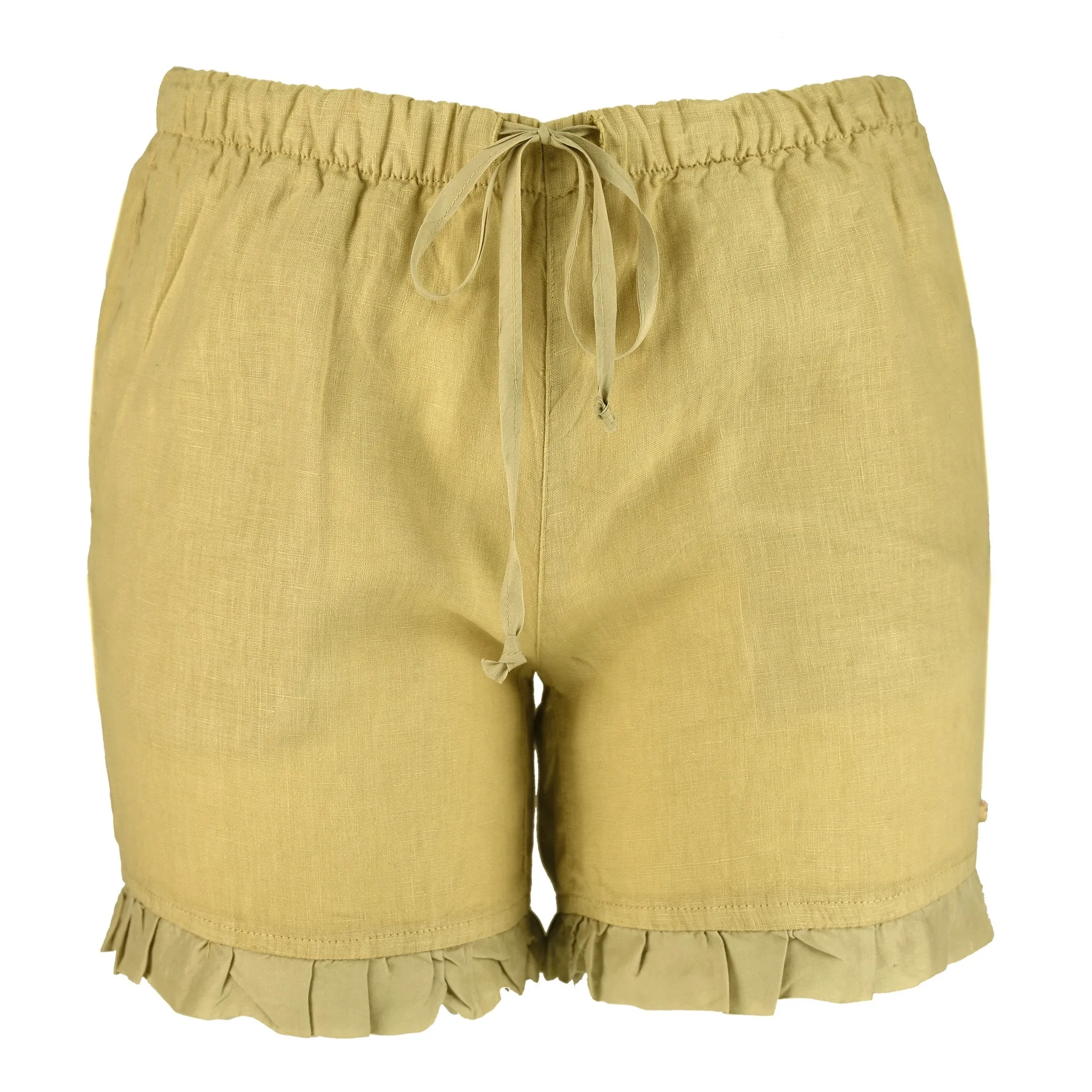 IS Wendy Ruffle Hem Short Gold