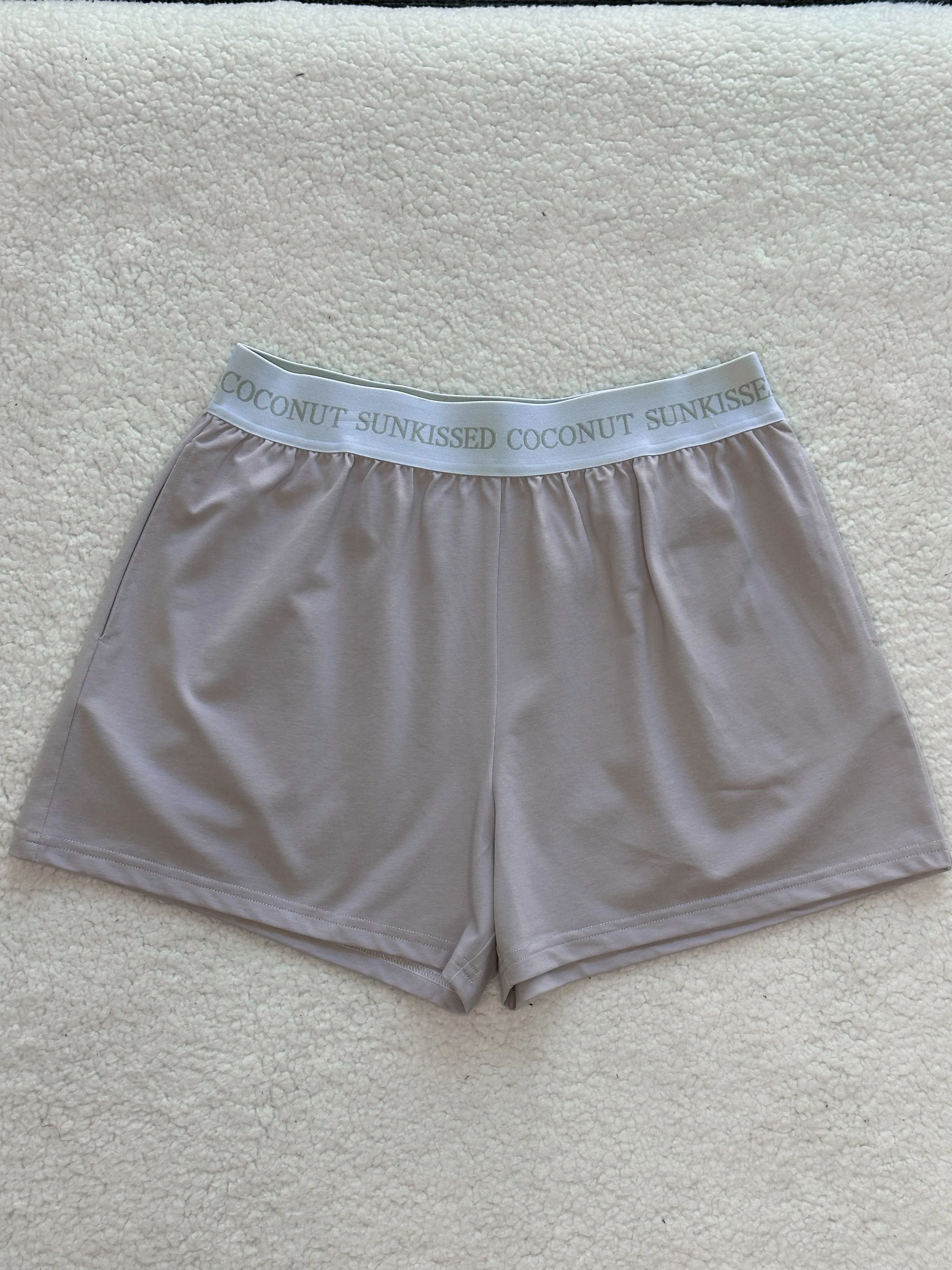 Italian Purple Basic Watercolor Shorts