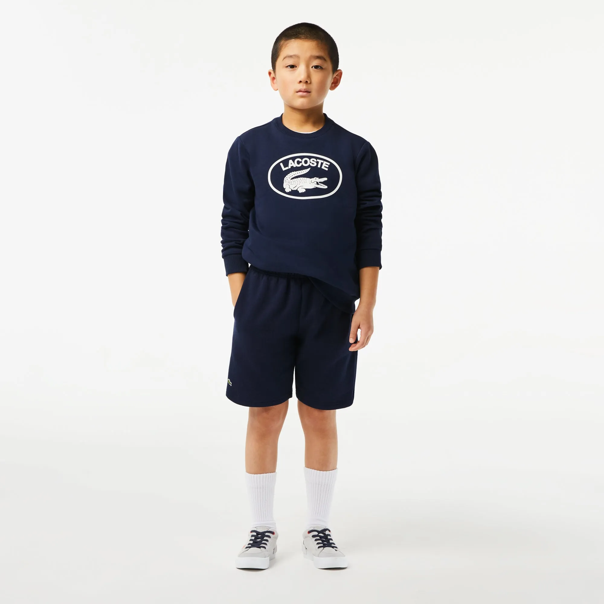 Kids' Lacoste Organic Brushed Cotton Fleece Shorts