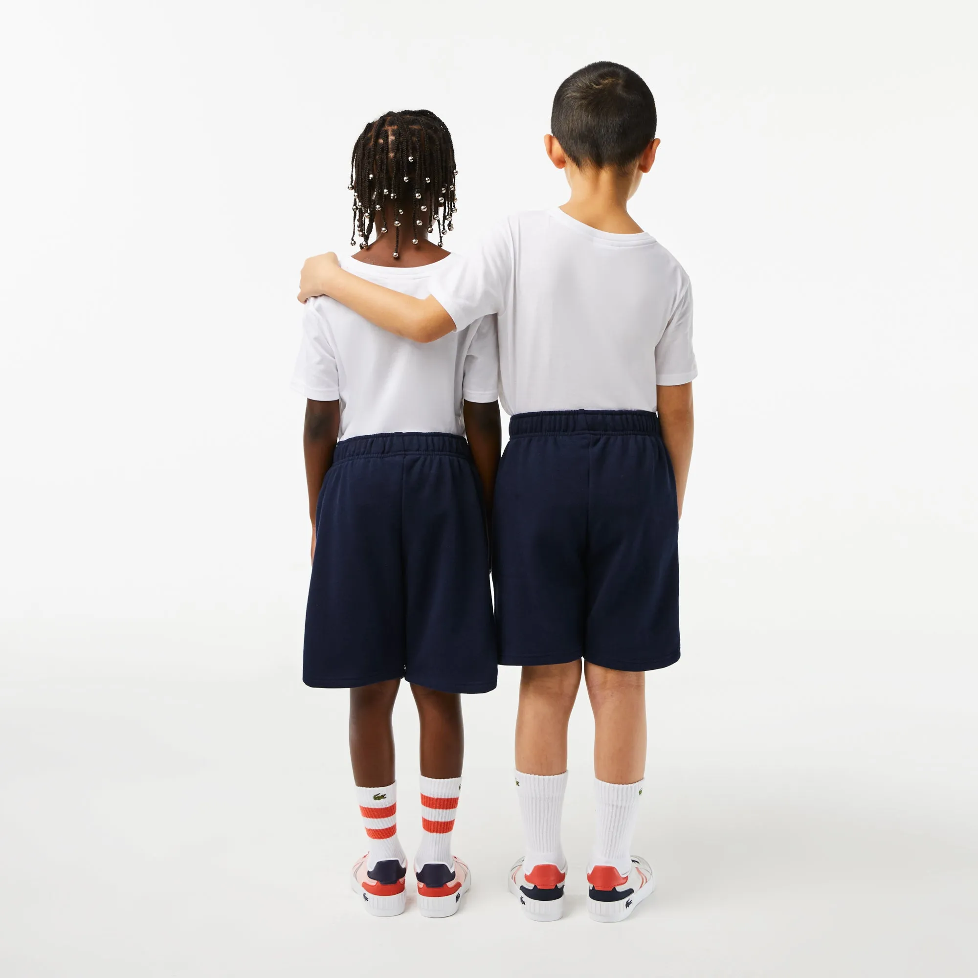 Kids' Lacoste Organic Brushed Cotton Fleece Shorts