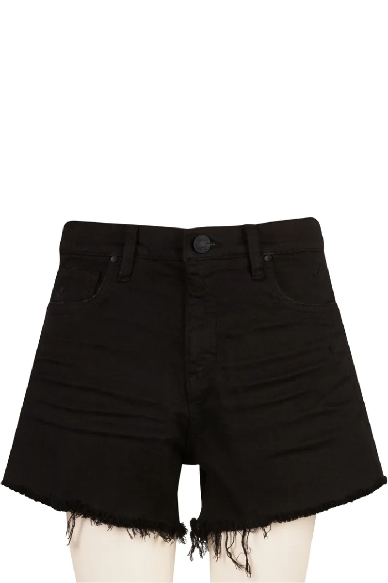 KUT: Jane High Rise Long Short Frayed Hem - Black