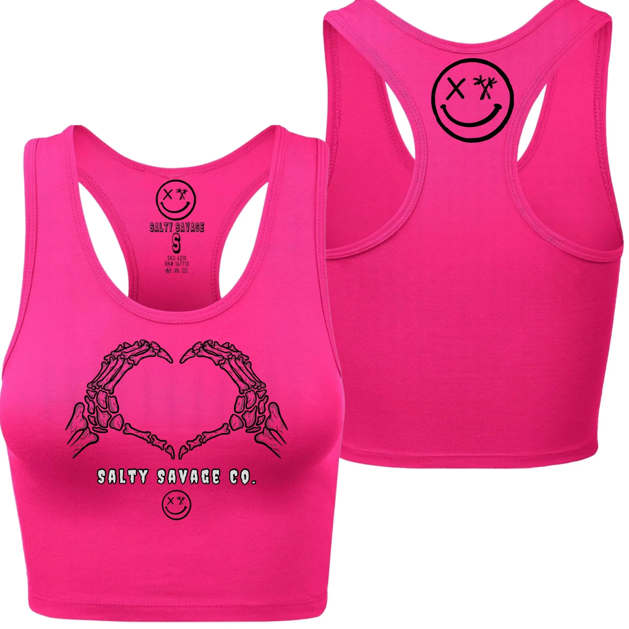 Ladies "Live,Love, Die" Racerback Crop Tank