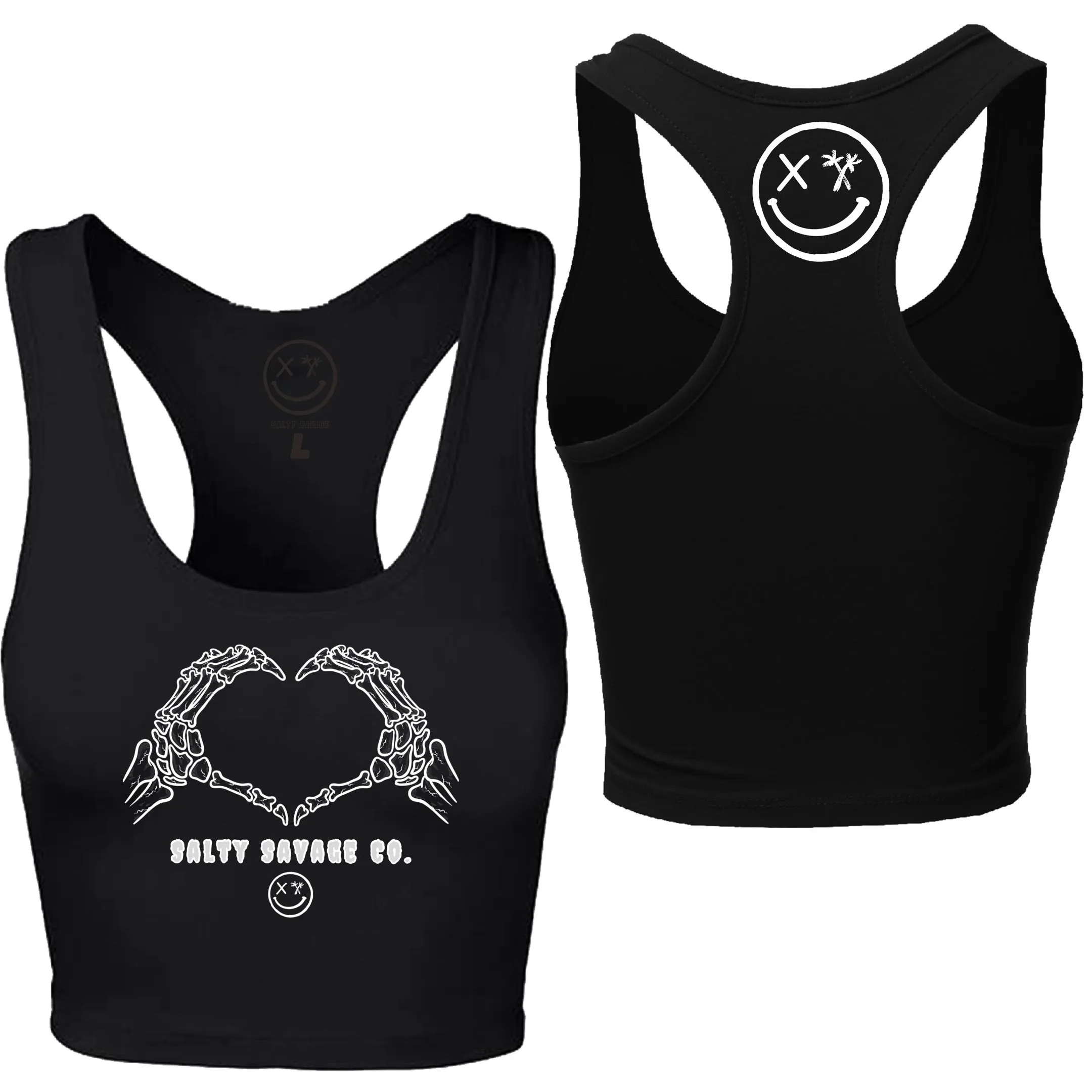 Ladies "Live,Love, Die" Racerback Crop Tank