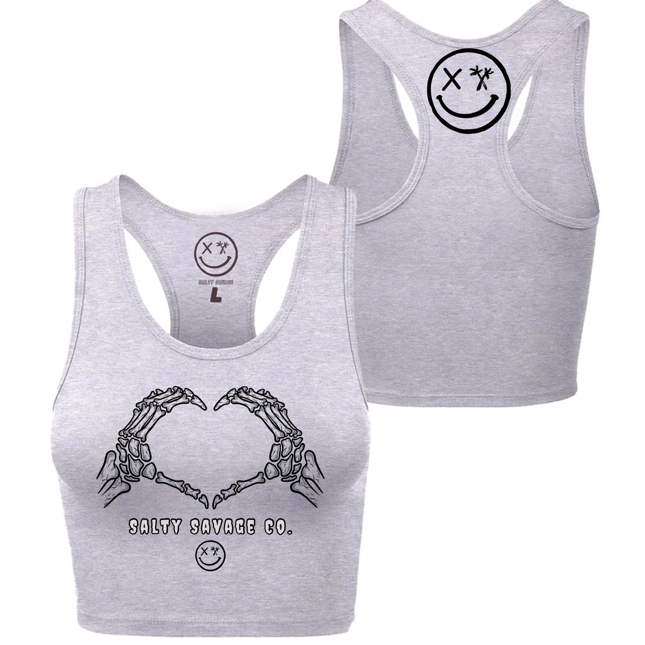 Ladies "Live,Love, Die" Racerback Crop Tank