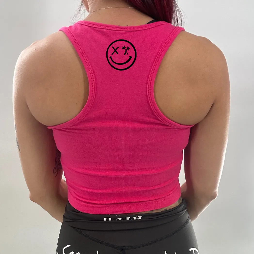 Ladies "LUCKY BRAT" Racerback Crop Tank