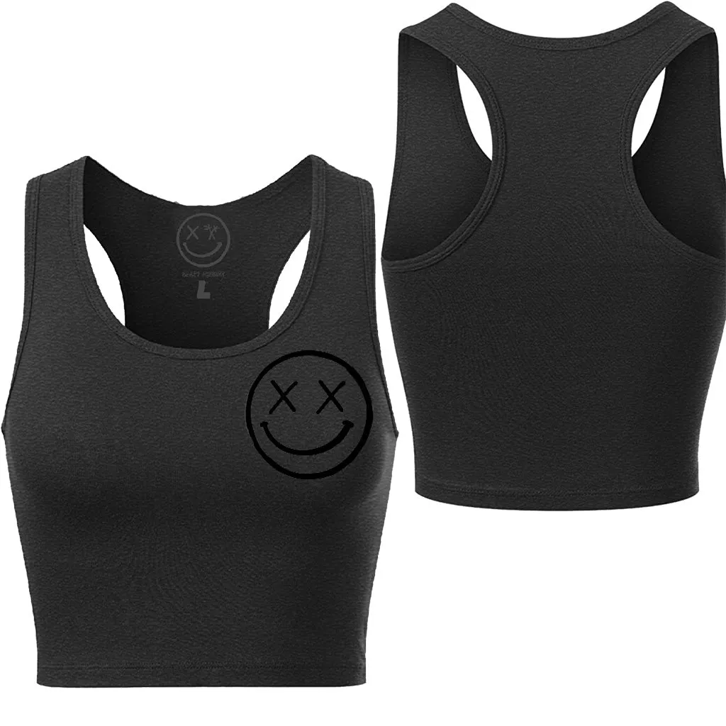 Ladies "OG Smile" Racerback Crop Tank | Basic