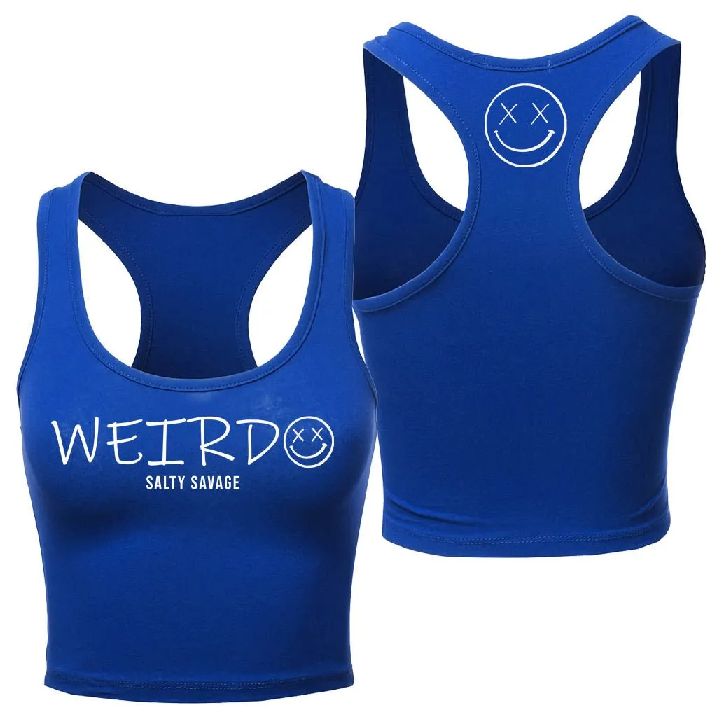 Ladies “WEIRDO” Racerback Crop Tank