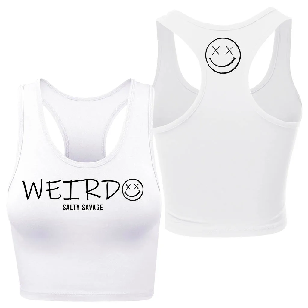 Ladies “WEIRDO” Racerback Crop Tank