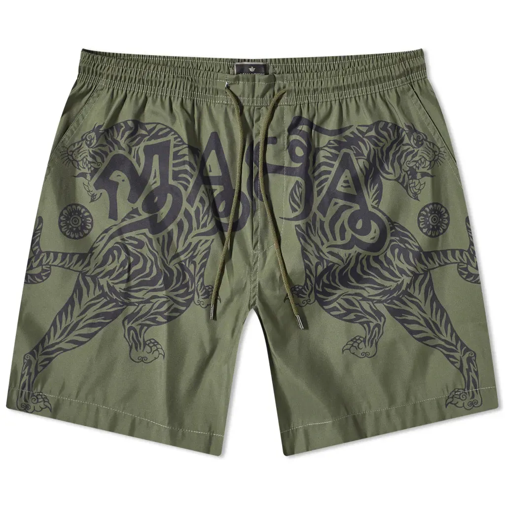 Maharishi Muay Thai Swim Shorts 'Olive'