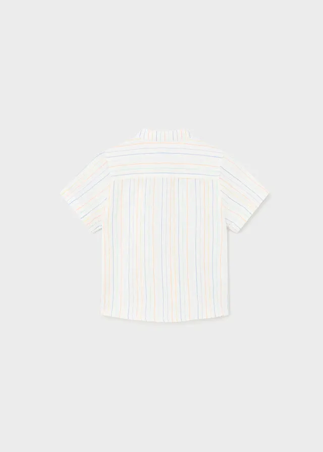 Mayoral Baby Boys Fine Stripe Linen Shirt