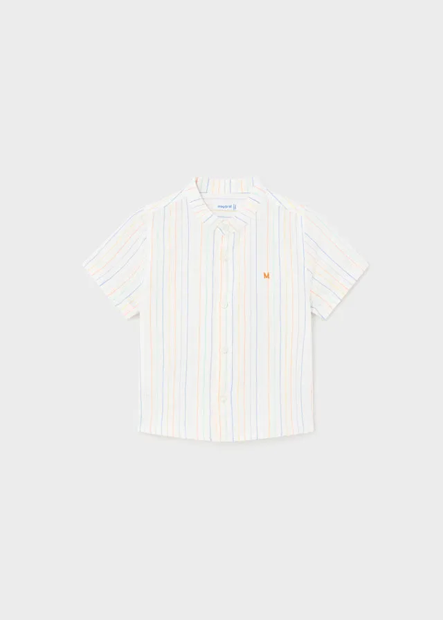 Mayoral Baby Boys Fine Stripe Linen Shirt