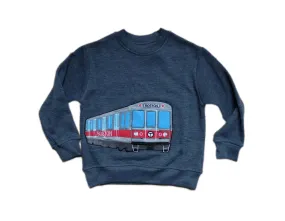 MBTA Red Line Vehicle Applique Sweatshirt (TODDLER)