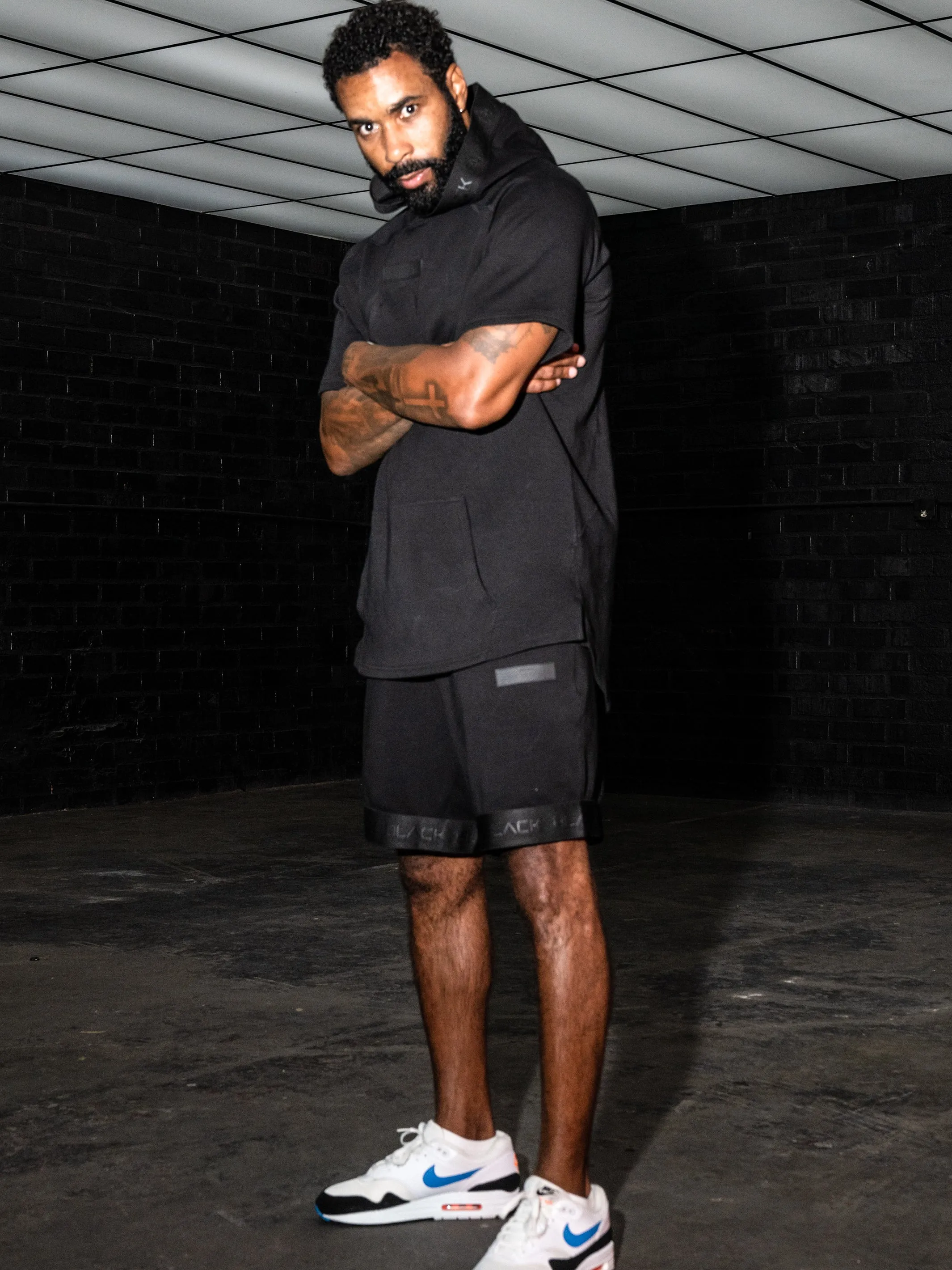 Men's Black Band Luxe Shorts