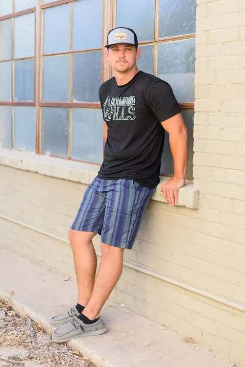 Men's Blue Serape Hybrid Shorts