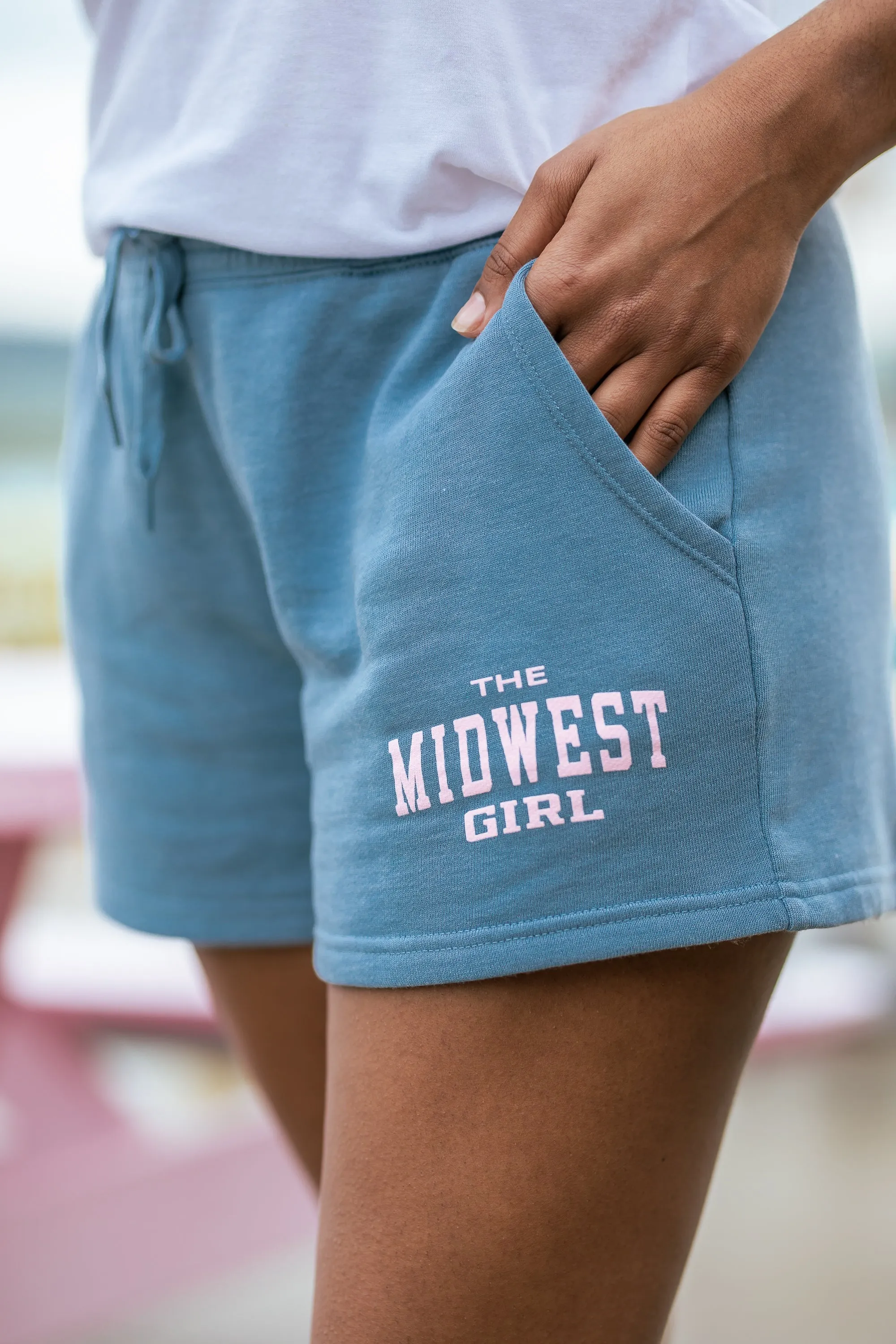 Midwest Girl Shorts in Misty Blue (FINAL SALE)