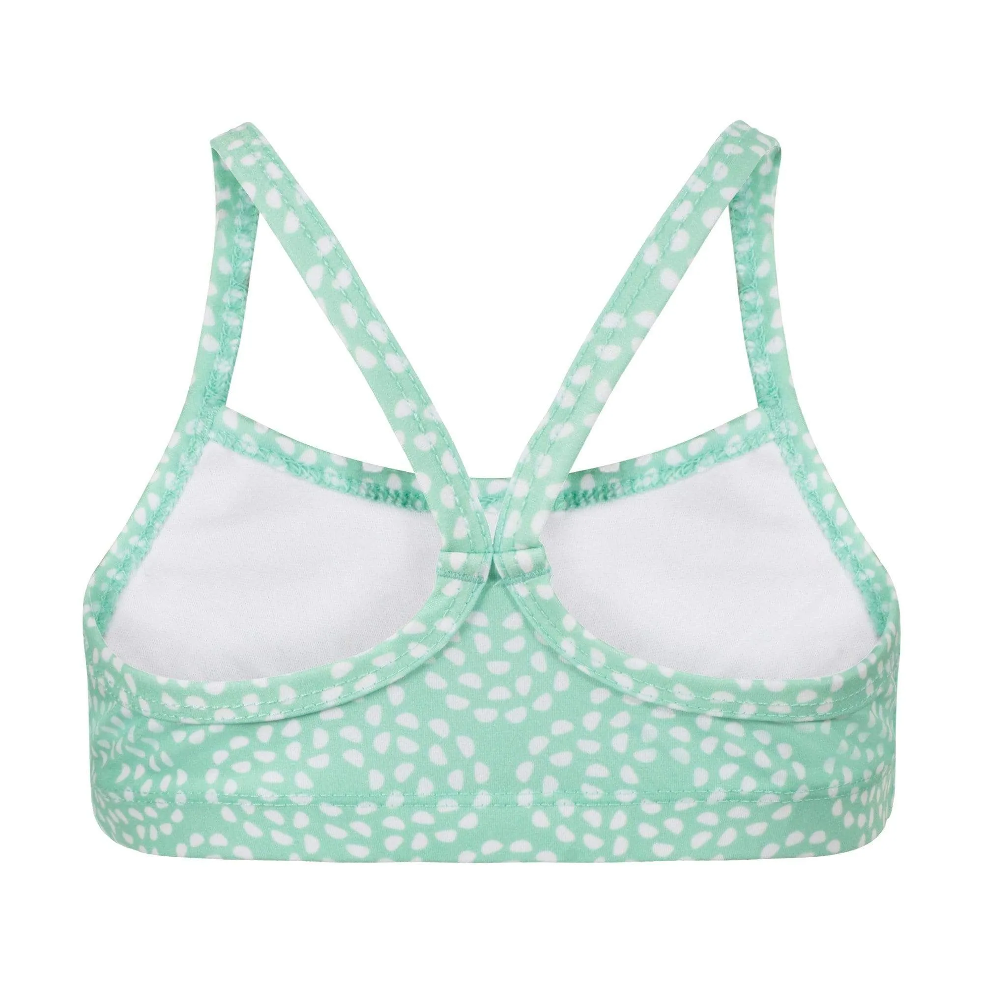 Mint Flower Pebble Bikini Top