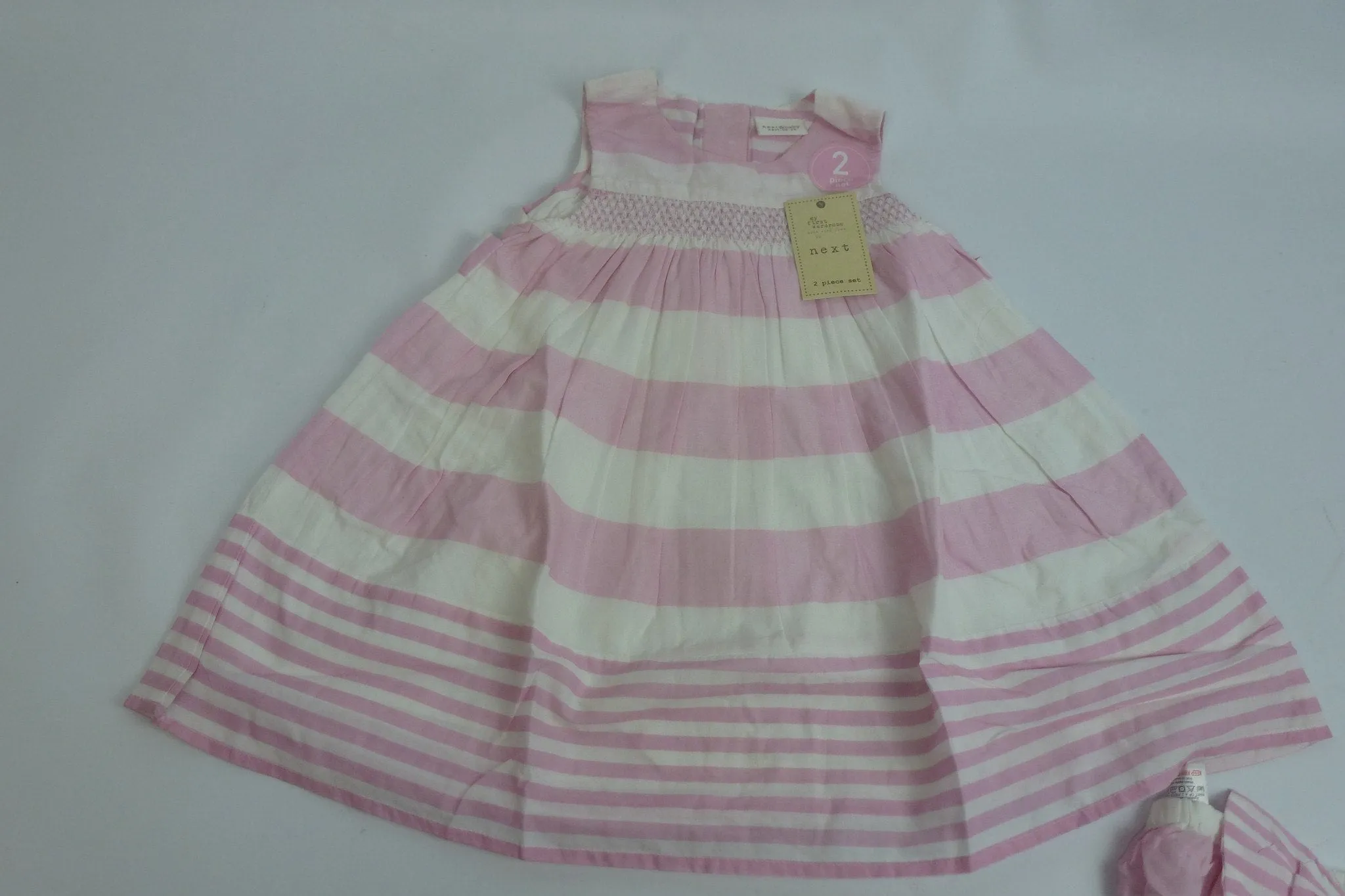 Next Baby dress   - Pink Striped