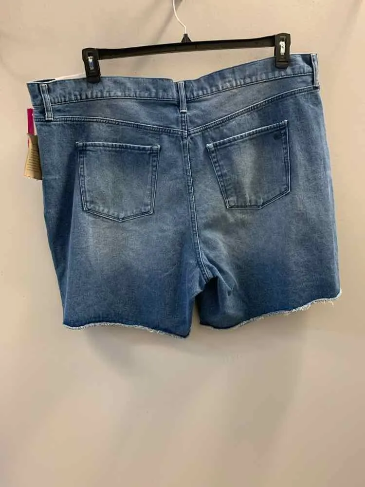 NWT Size 22 JESSICA SIMPSON PLUS SIZES Blue SHORT Shorts