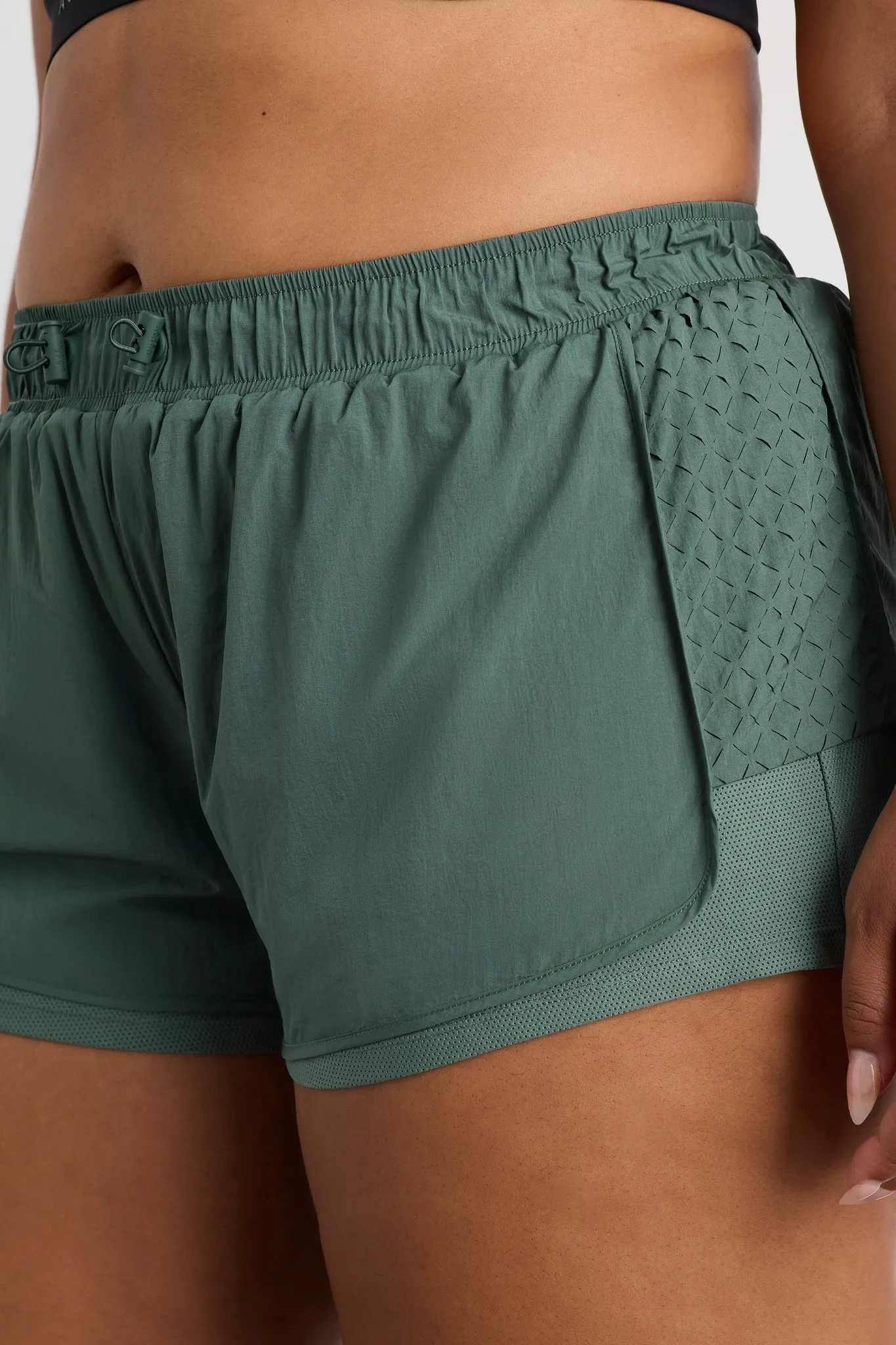 Perforated Spray Shorts 019