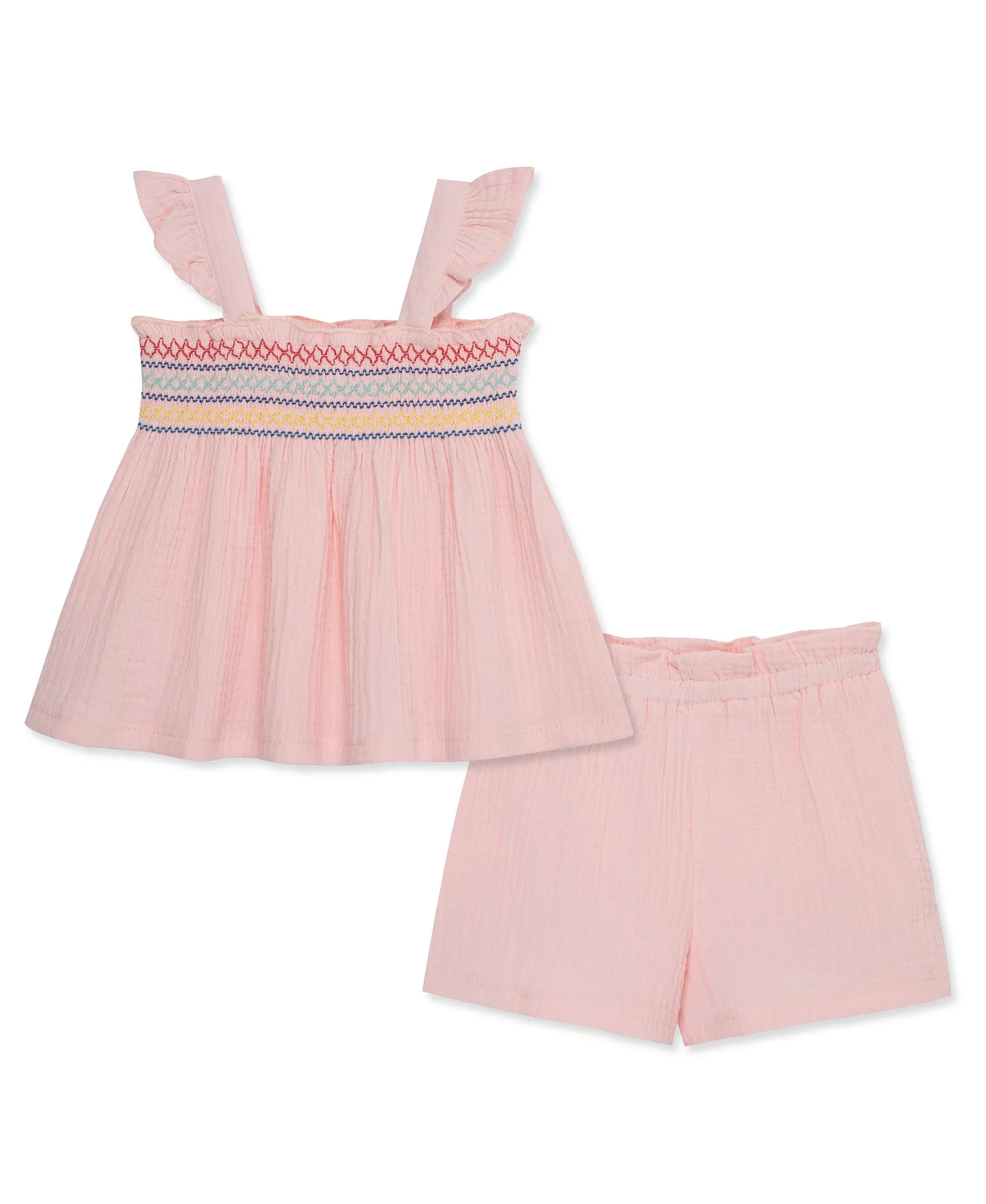 Pink Gauze Short Set - Toddler (2T-4T)