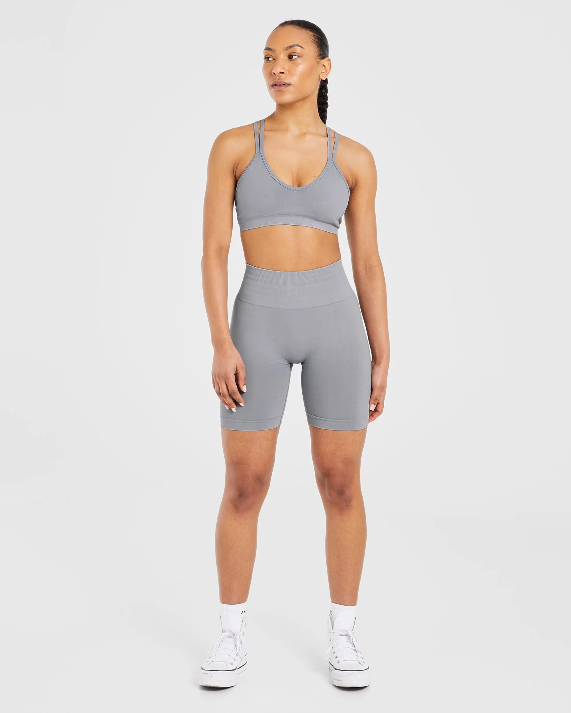 Power Seamless Cycling Shorts - Grey