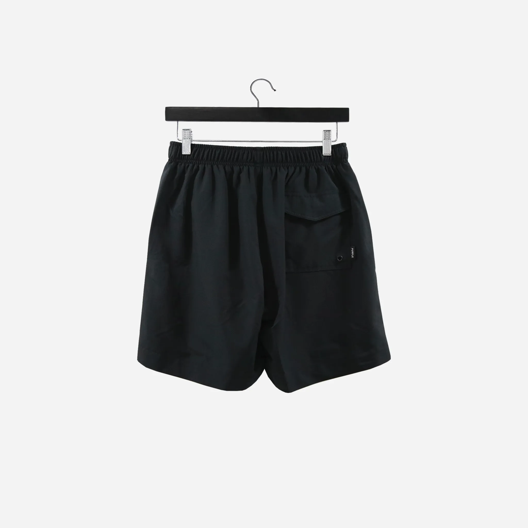 Purple Brand Solid Black Swim Shorts P504-WSBS222