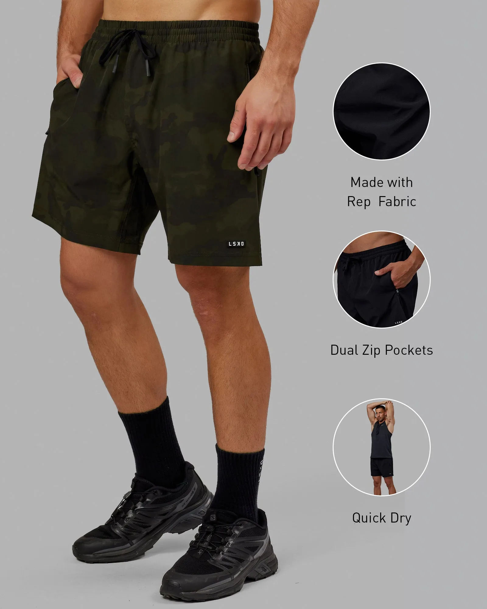 Rep 7" Performance Shorts - Dark Olive Camo