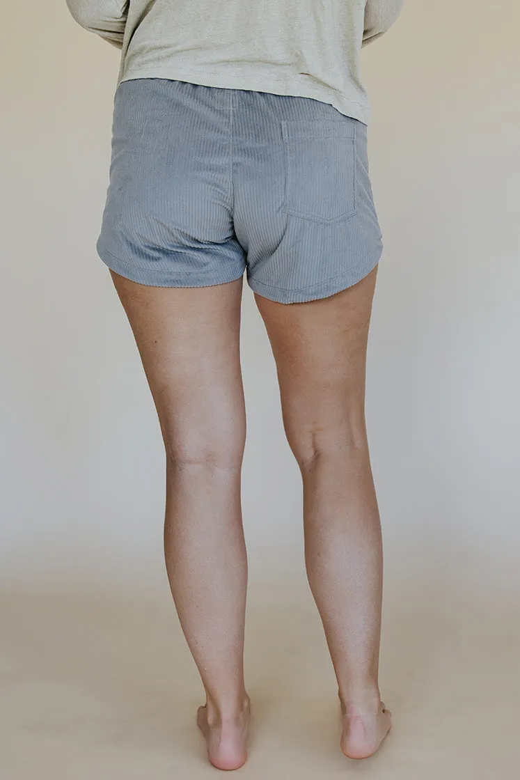 Retro Pocket Shorts - Slate Corduroy