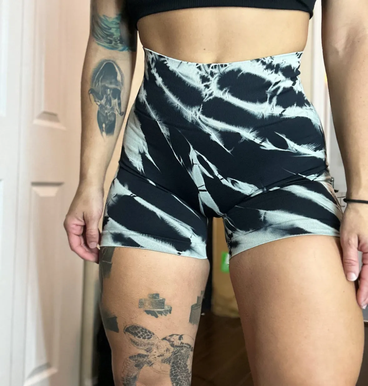 Salty Savage Ladies "OG Smile" Seamless Booty Scrunch Shorts