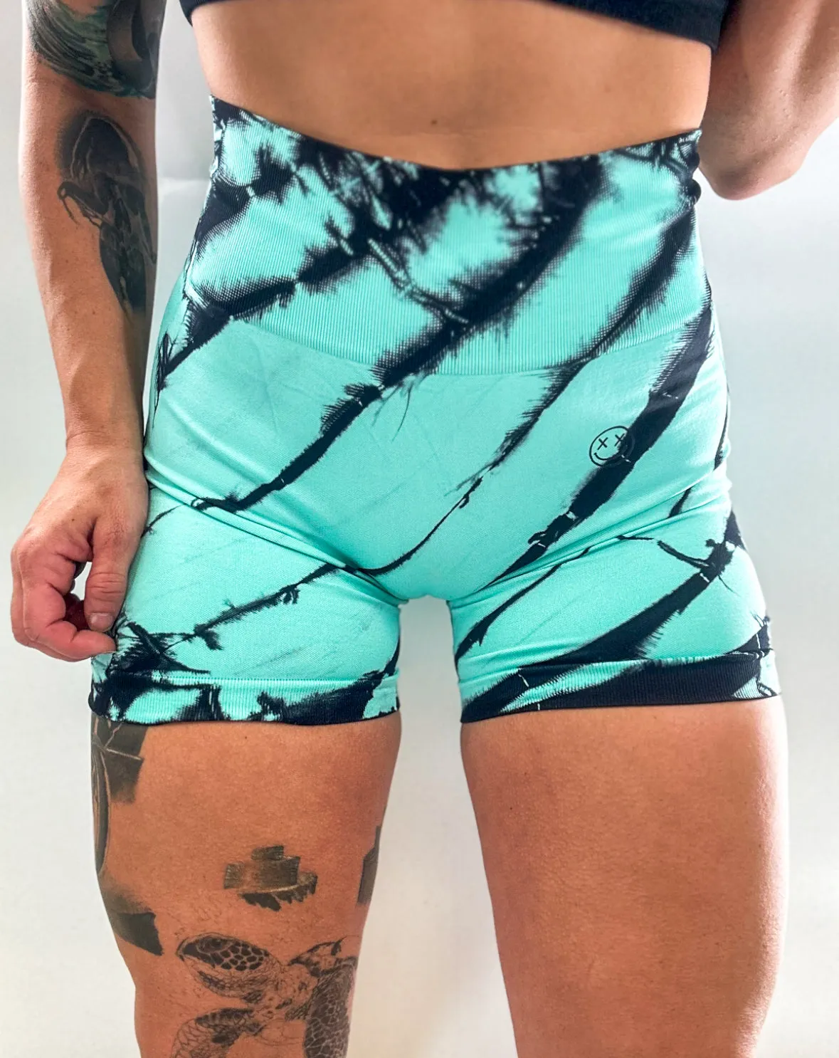 Salty Savage Ladies "OG Smile" Seamless Booty Scrunch Shorts