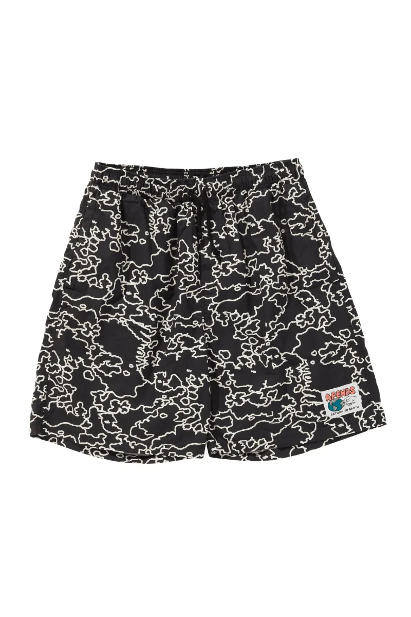 Script Organic Elastic Waist Shorts