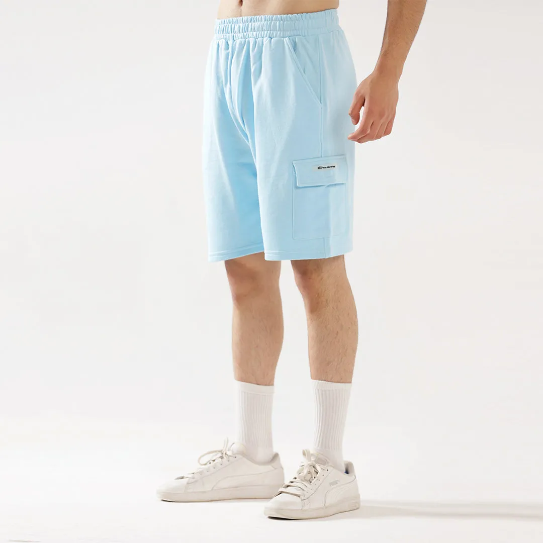 Sky Blue Cargo Relax Fit Shorts