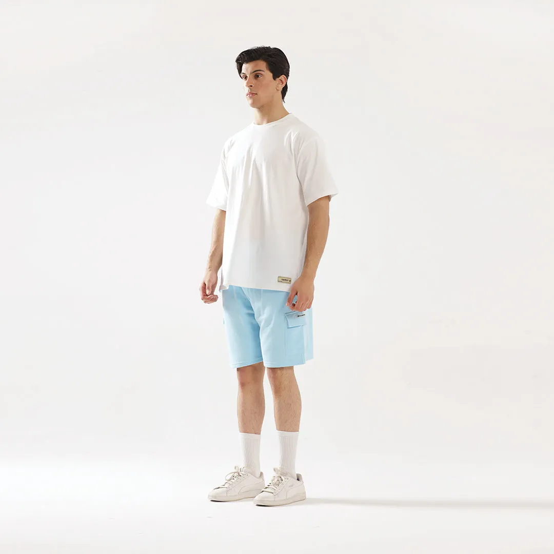 Sky Blue Cargo Relax Fit Shorts