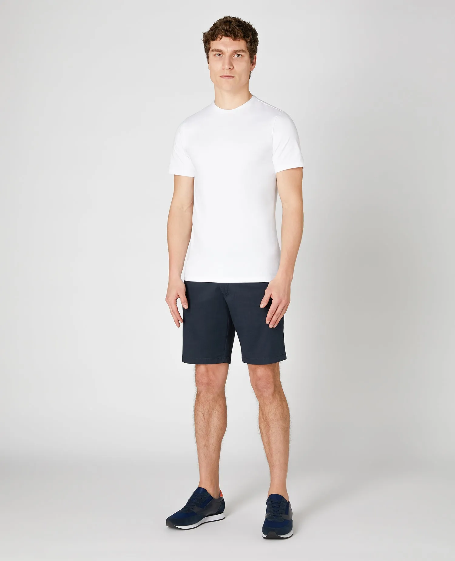 Slim Leg Cotton Stretch Chino Shorts