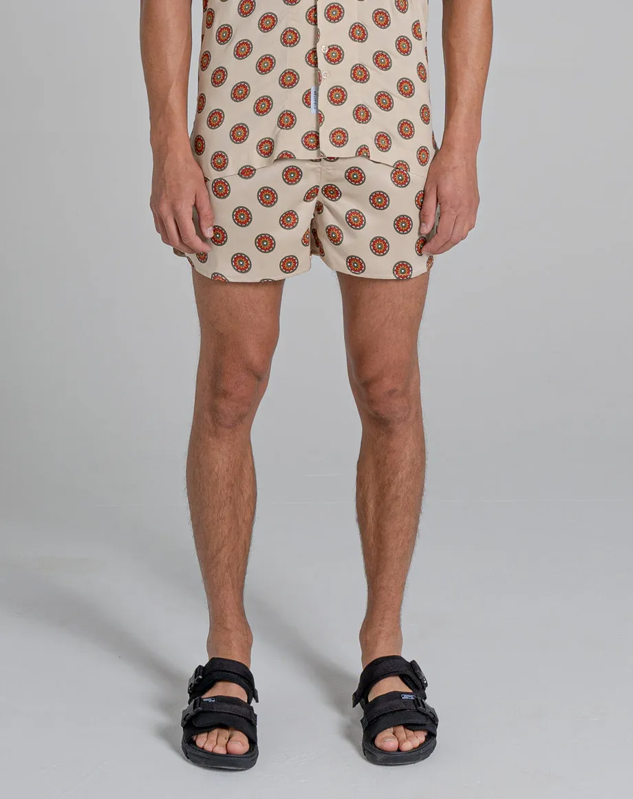 SUTRA PRINT MENS SWIM SHORTS | MUSHROOM