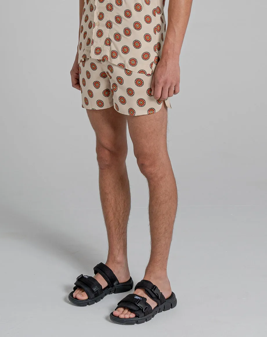 SUTRA PRINT MENS SWIM SHORTS | MUSHROOM