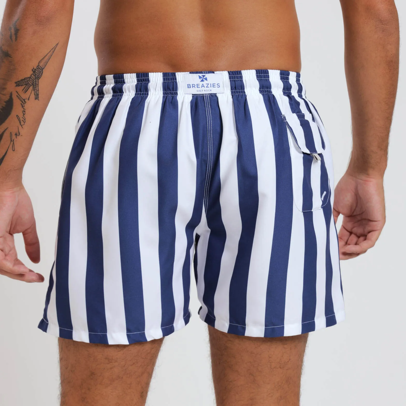 Swim Shorts - Stripes | Navy & White