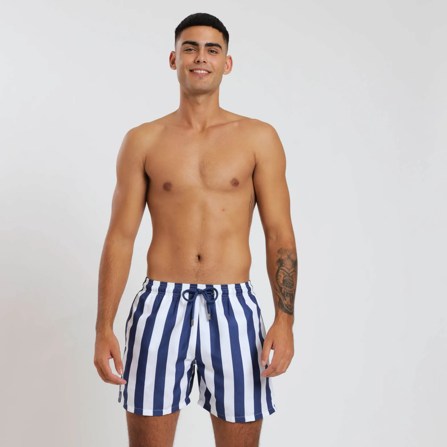 Swim Shorts - Stripes | Navy & White