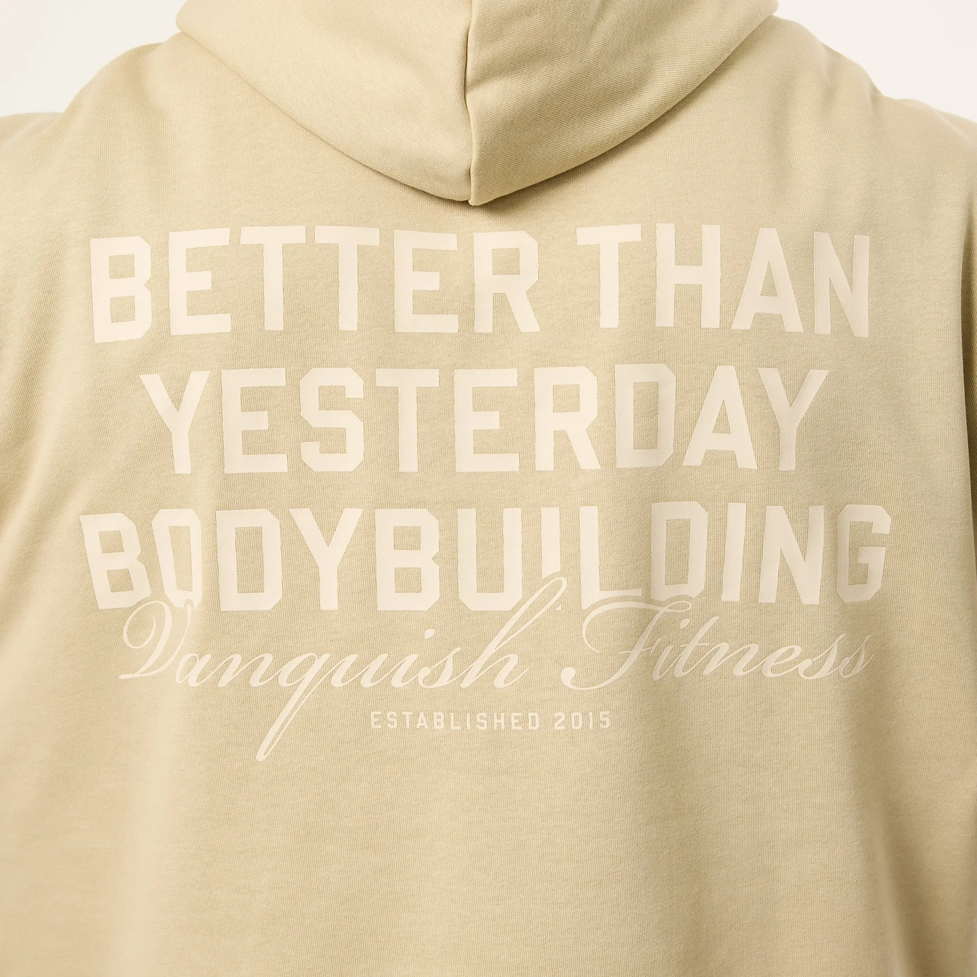 Vanquish Bodybuilding Vintage Khaki Boxy Oversized Pullover Hoodie