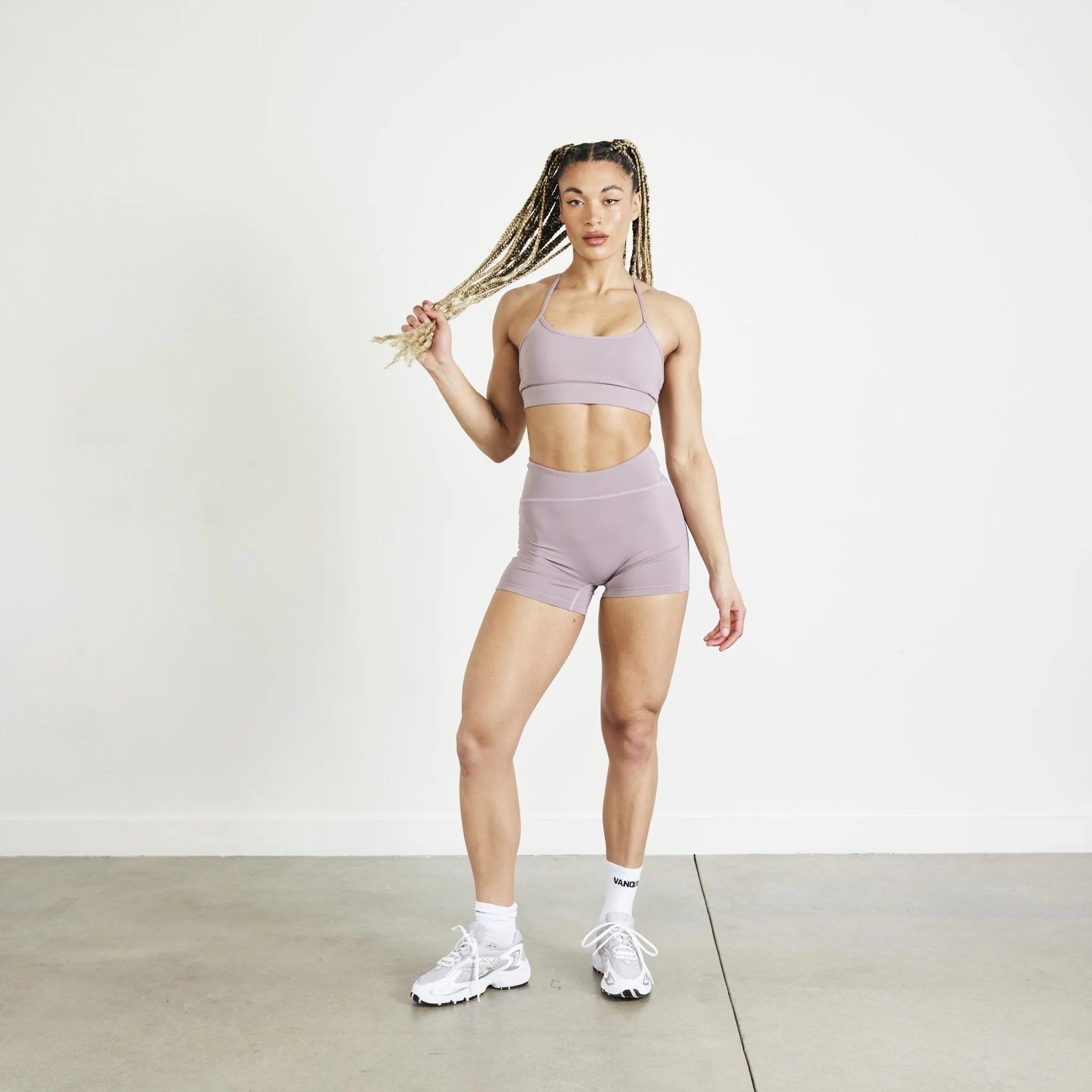 Vanquish Evolve Truffle Lilac High Waisted Shorts