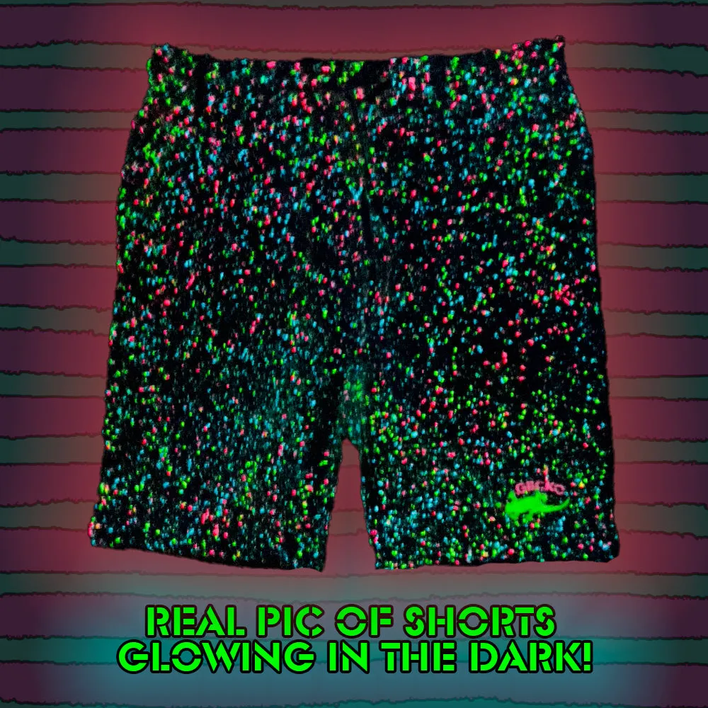 White GITD (Glow In The Dark) SPLATTER Shorts