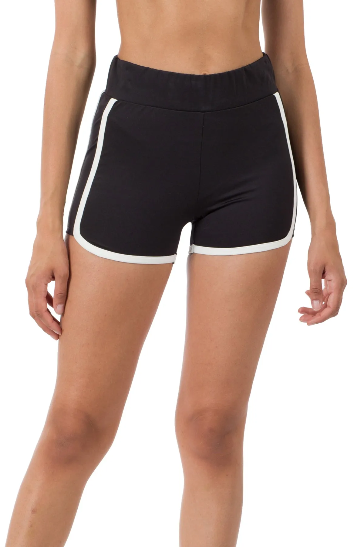 Women's Casual High Waist Solid Running Shorts Pants