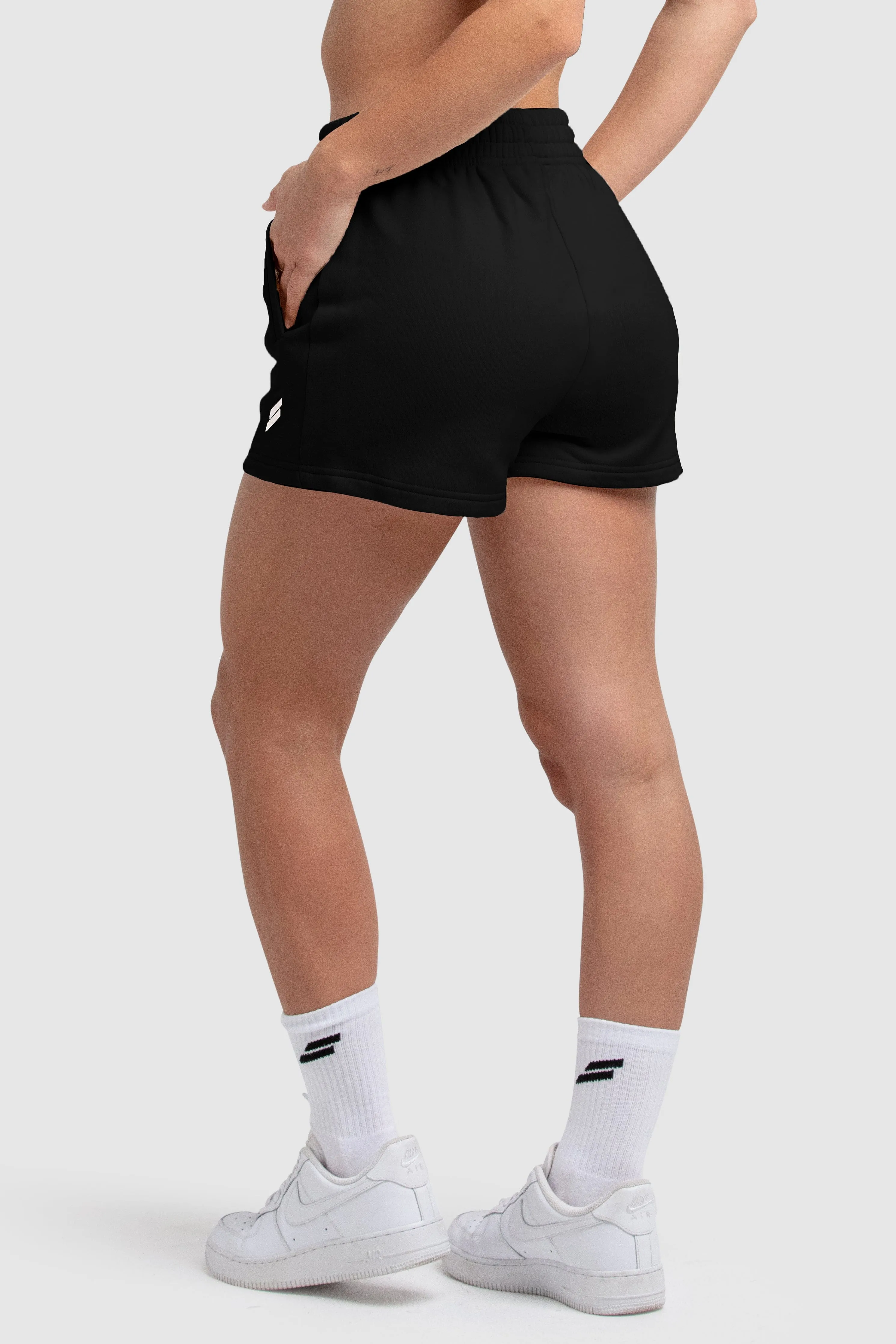 Women's Essential Cotton Shorts - Black