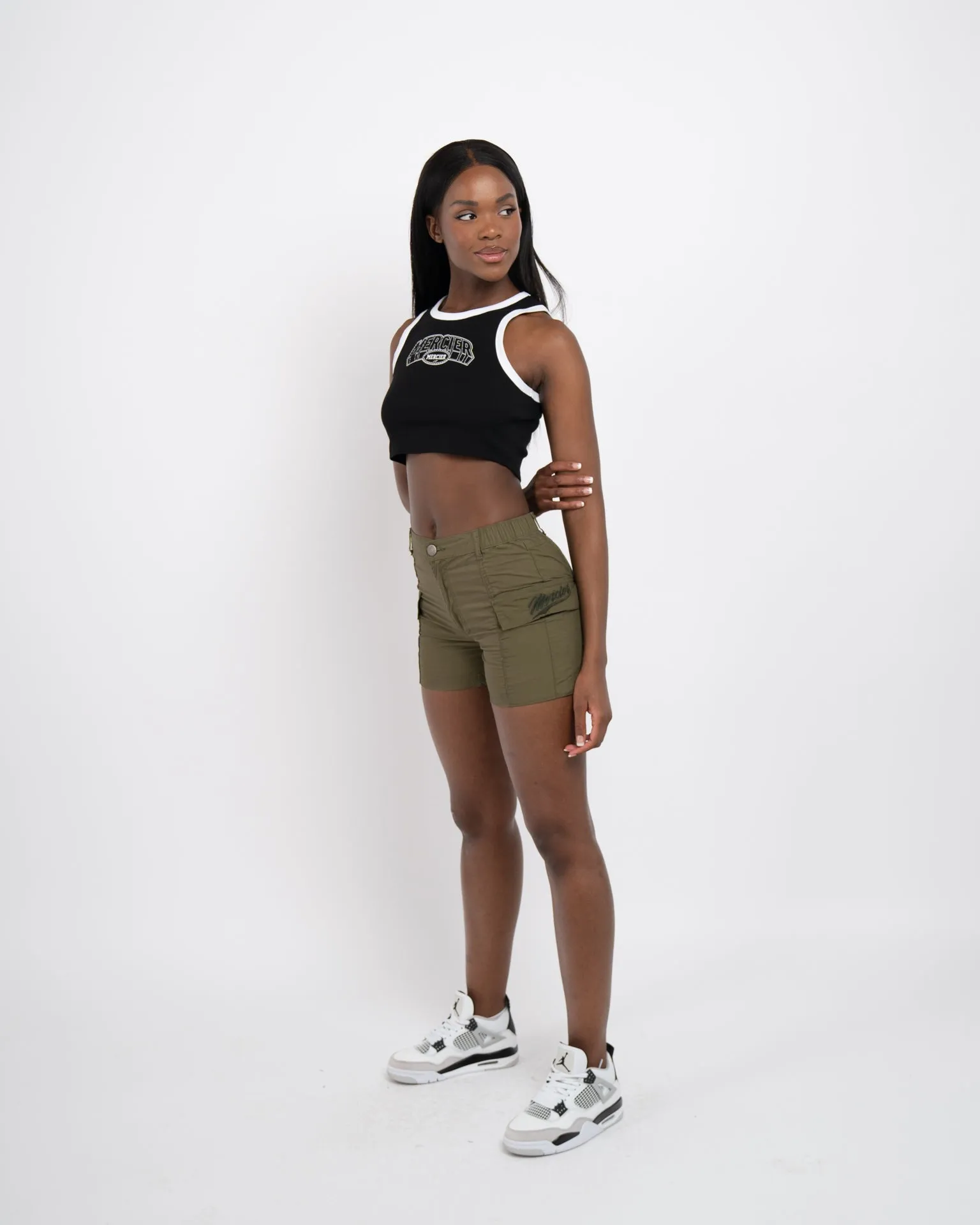 Womens Khaki Mercier Perrier Cargo Shorts